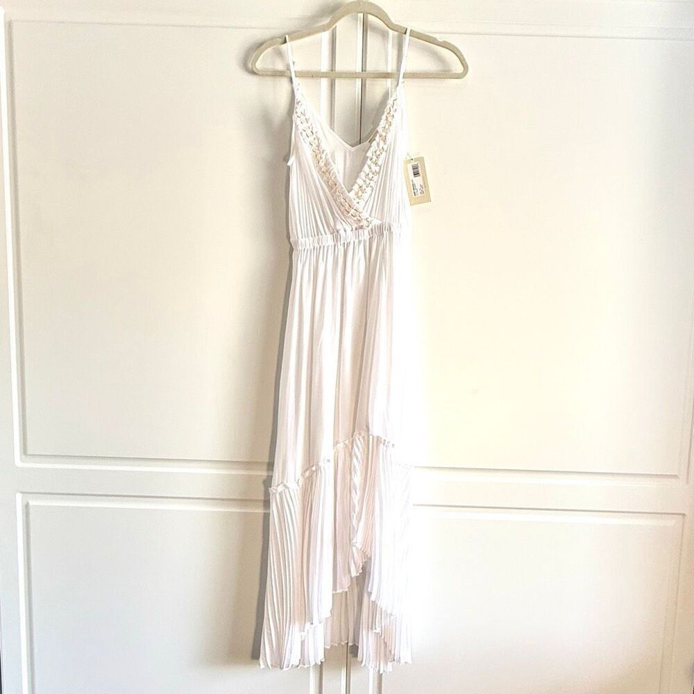 NWT Ramy Brook “Tori” high low dress Dress in white.  Size XS